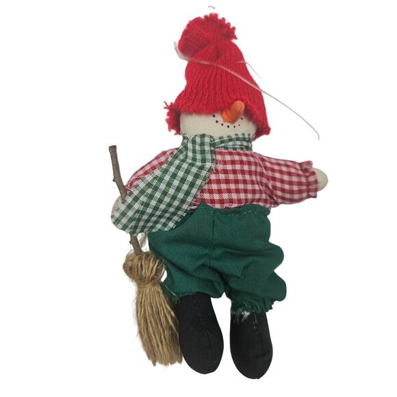 Lot of 6 Vintage Ornaments Fabric, Hand-made Country Rustic Farmhouse Cottage - Picture 5 of 7